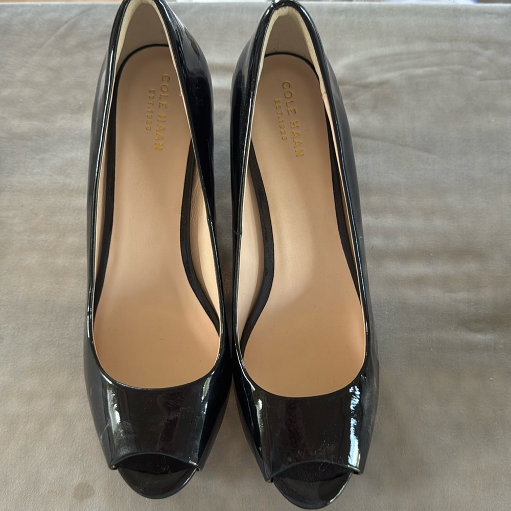 COPY - Cole Haan peep toe wedge not worn